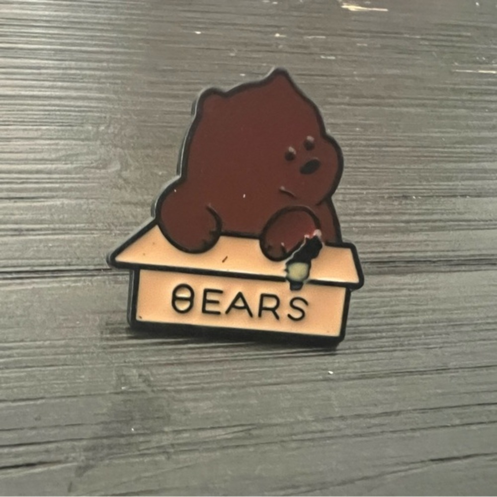 Adorable Brown Bear Enamel Pin